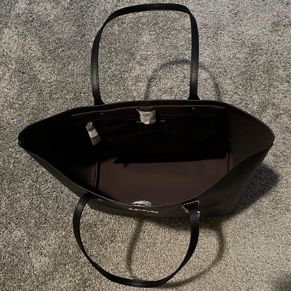 COACH Town Tote - Black Polished Pebble Leather - Picture 9 of 12